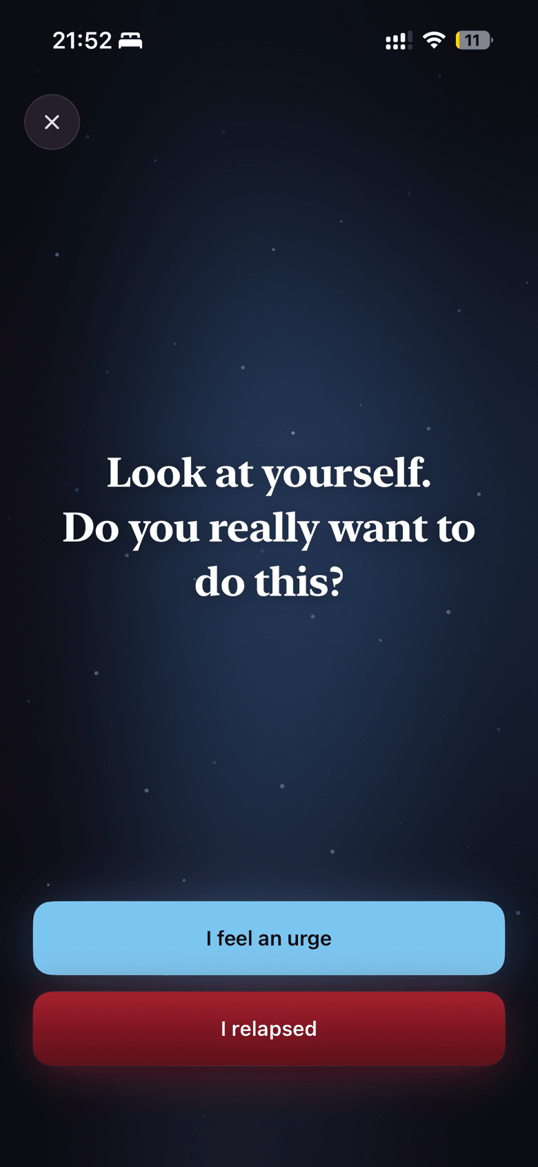 The Odyssey panic flow asking: do you really want to do this?